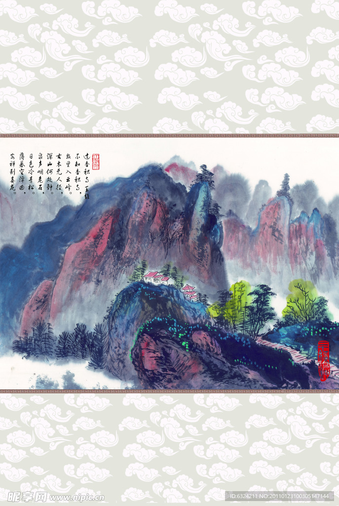 中国风山水画