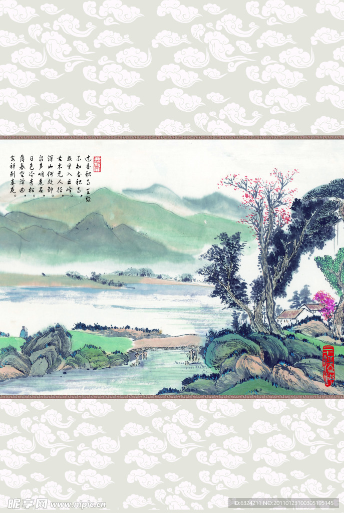 中国风山水画