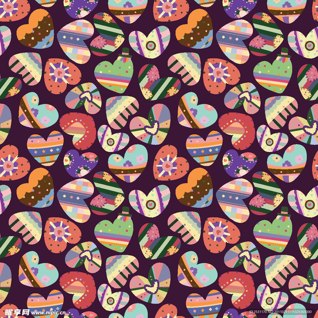 情人节心型卡通背景