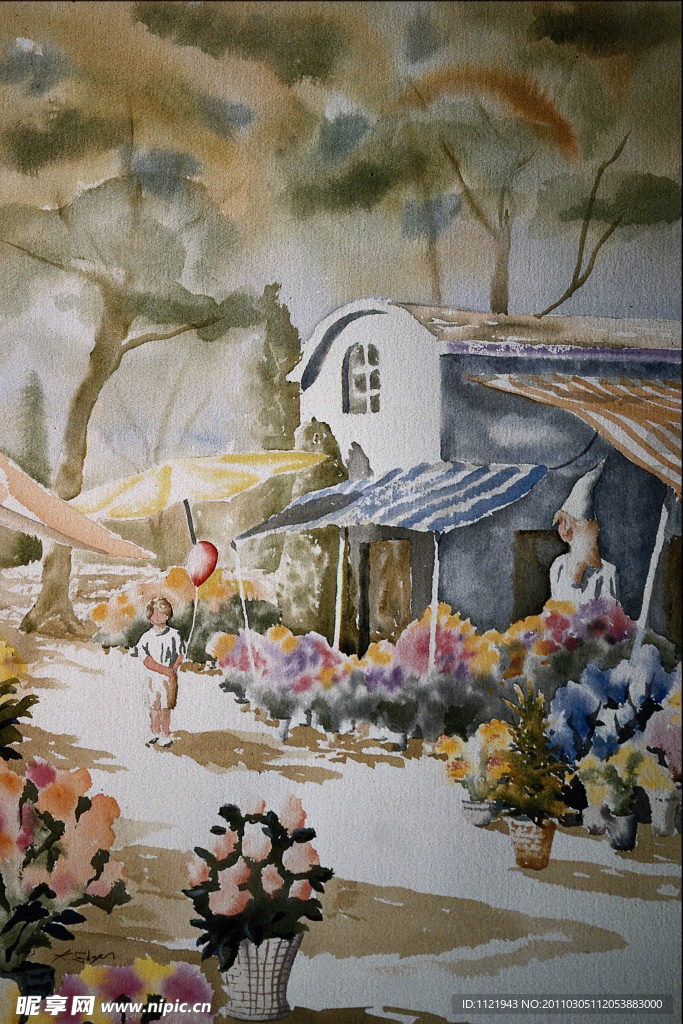 水彩风景画
