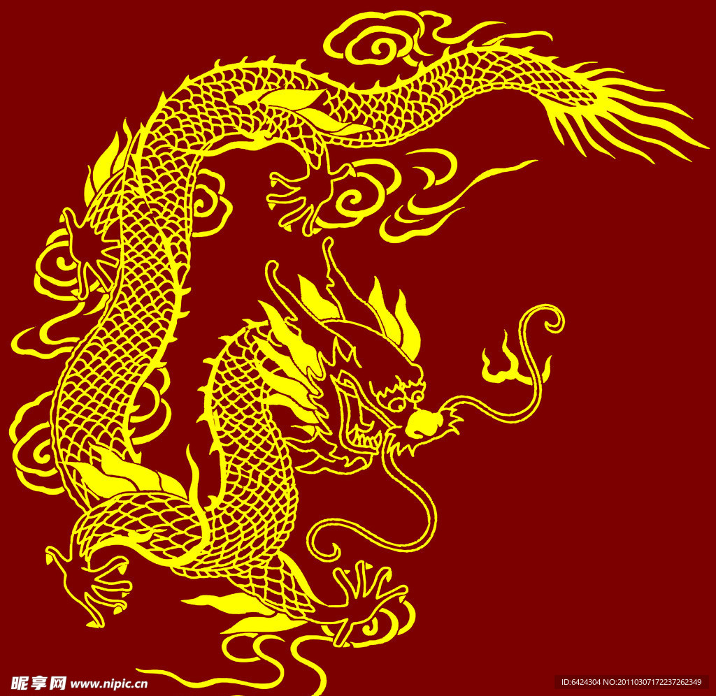 龙 矢量图 龙纹