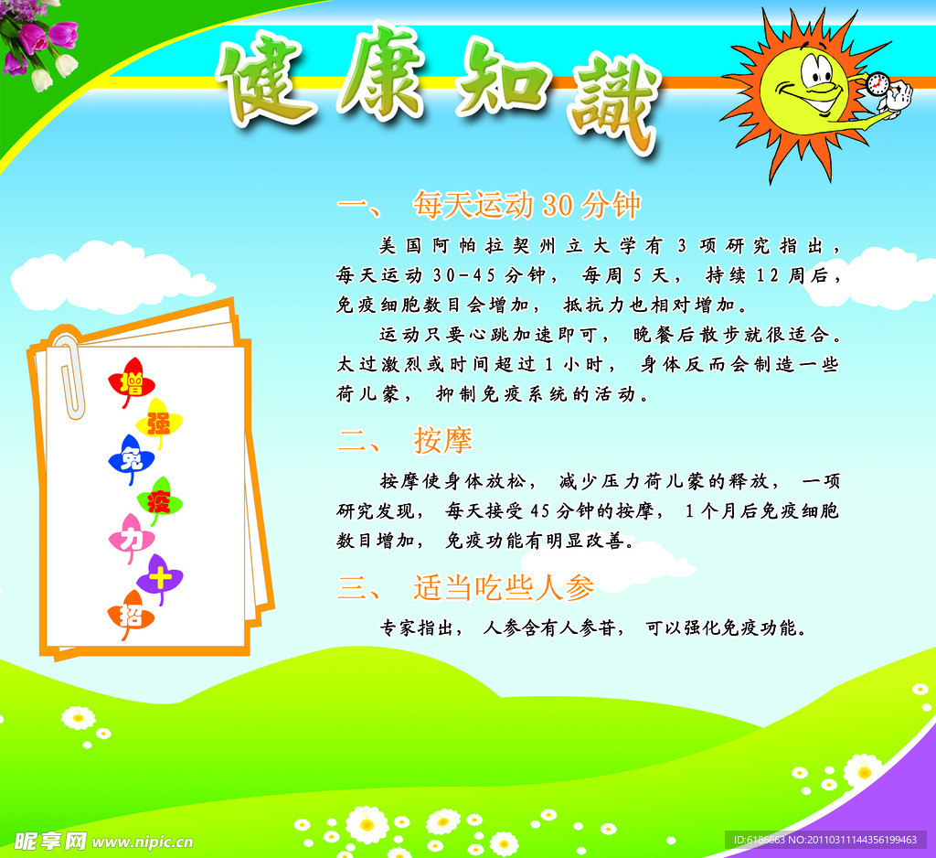 健康知识展板
