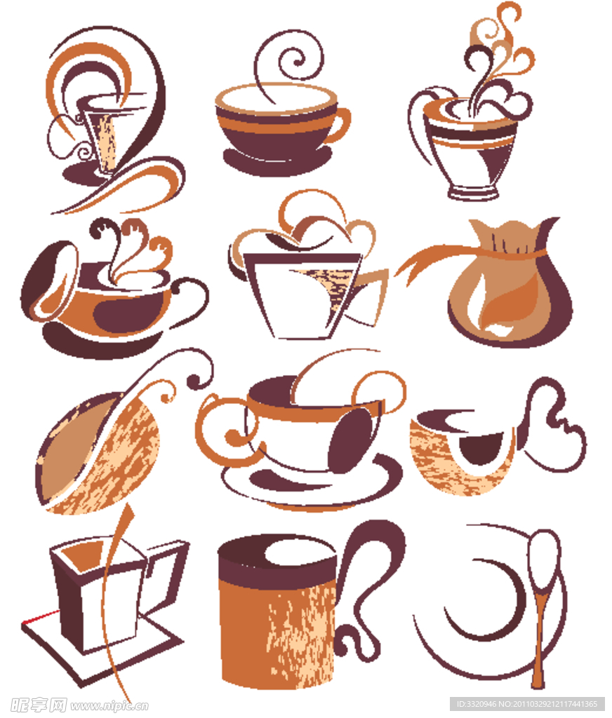 咖啡图标矢量素材
