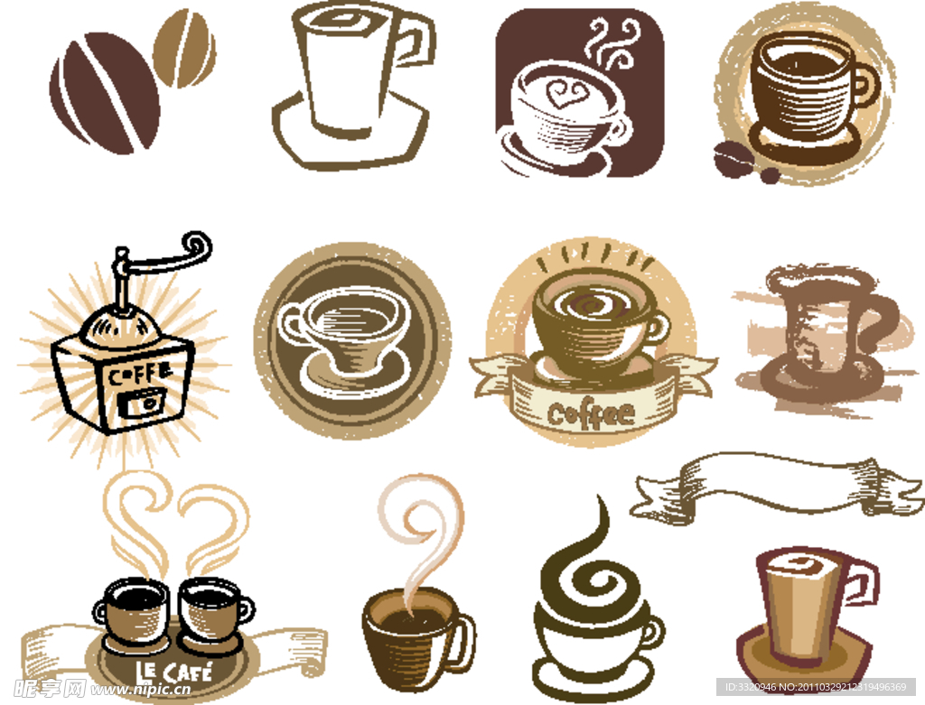 咖啡图标矢量素材