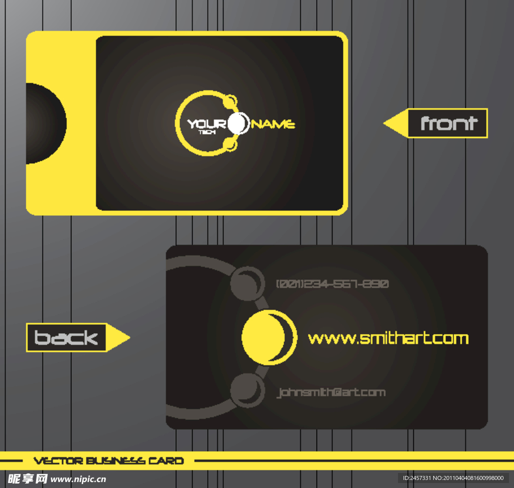 黑色个性名片卡片