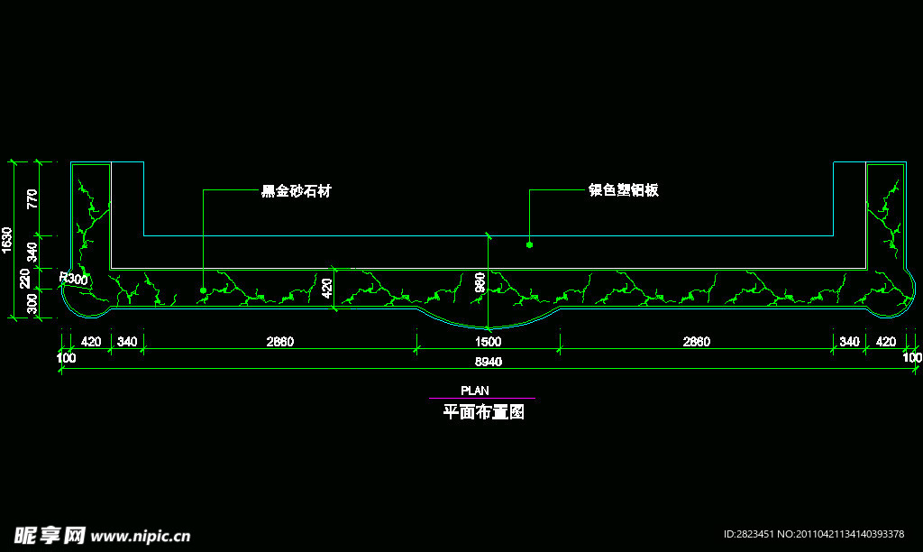 CAD之吧台收银台服务台设计