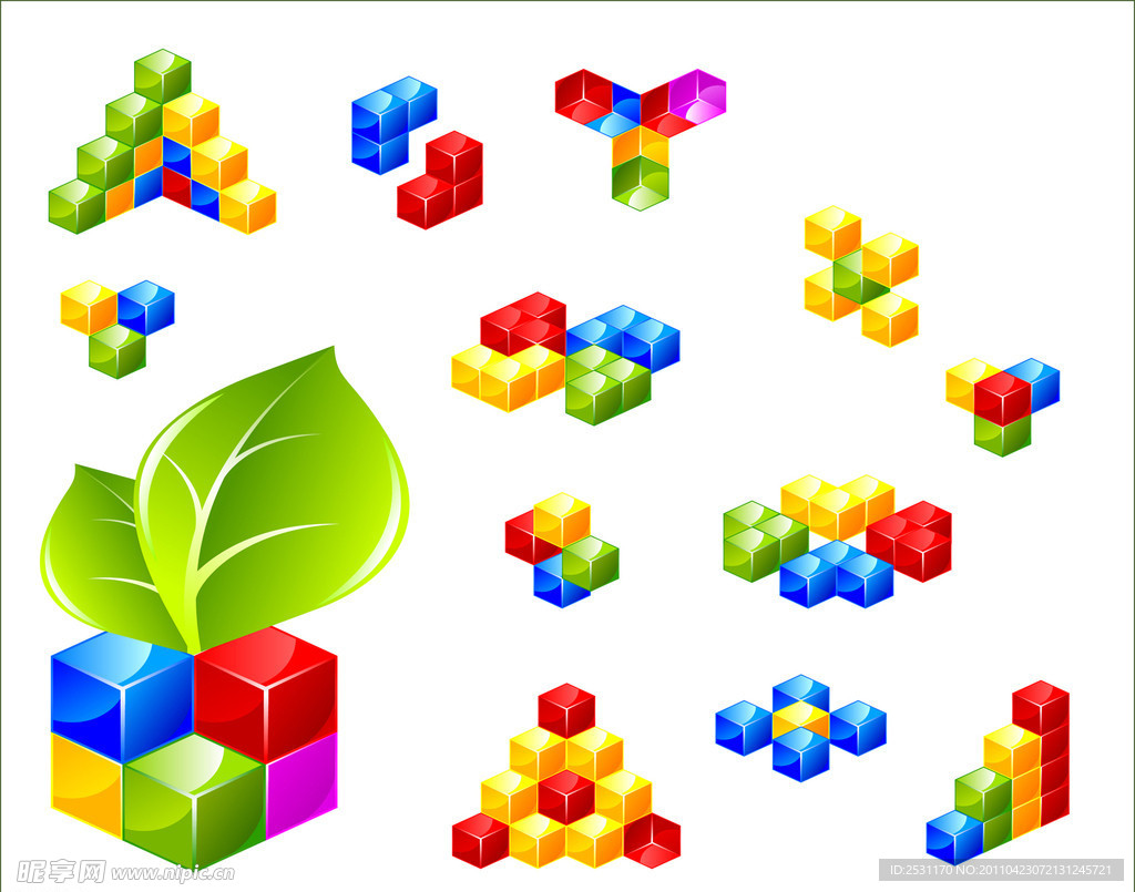 3D立体LOGO矢量素材