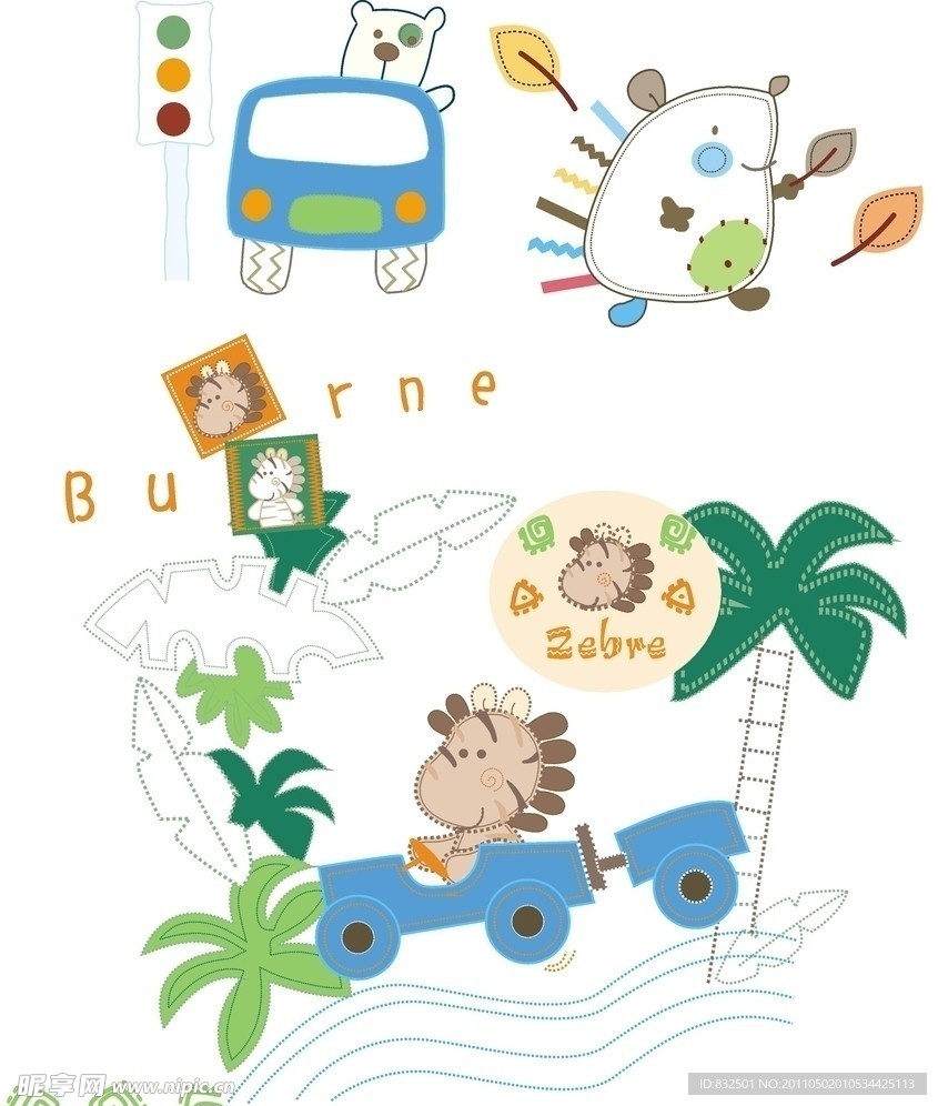 童装卡通印花图片