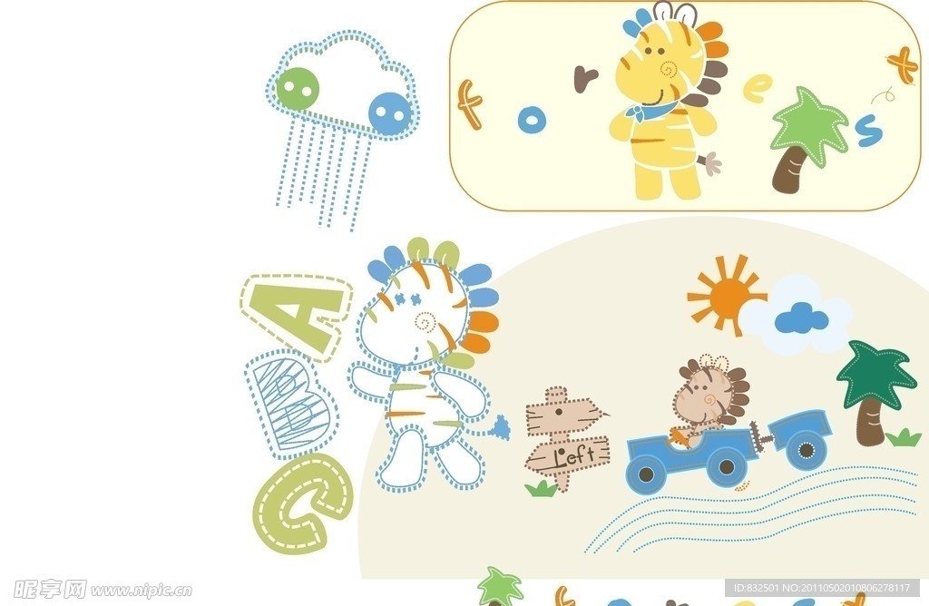 童装卡通印花图片