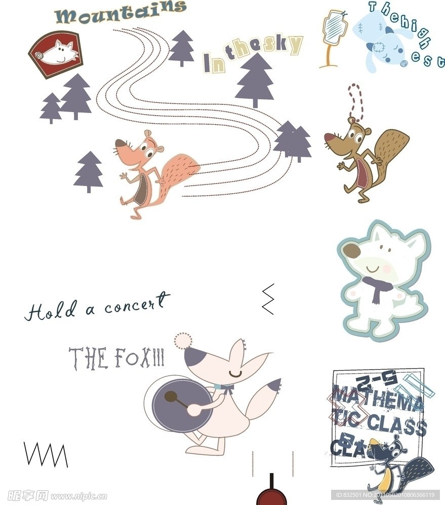 童装卡通印花图片