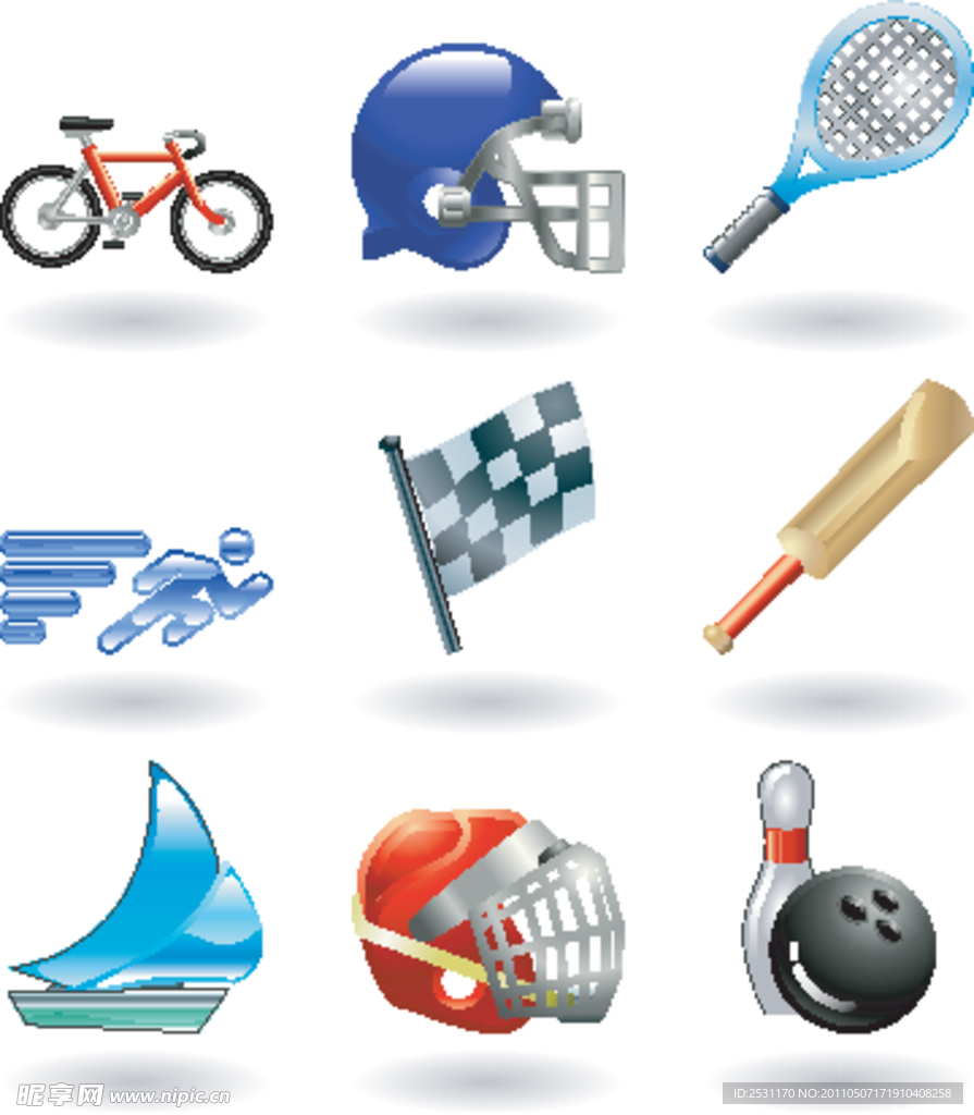 休育运动图标矢量素材