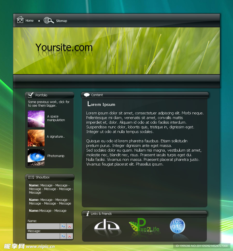 国外i科技企业网站模板PSD分层（无网页源码）