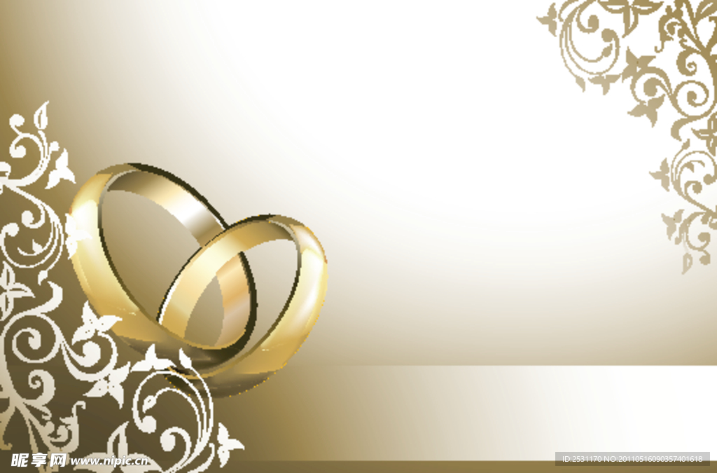 婚礼贺卡矢量素材