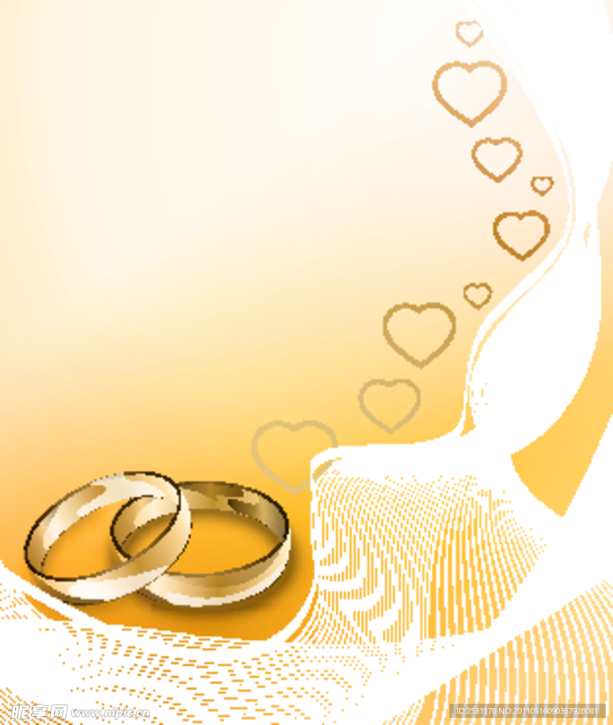 婚礼贺卡矢量素材