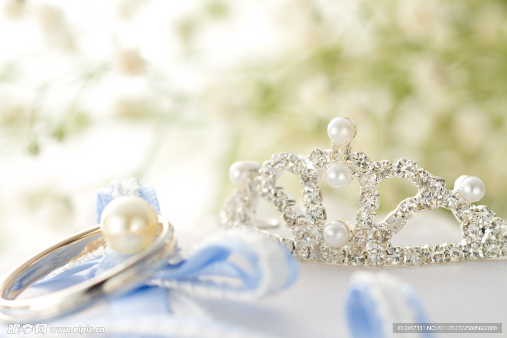 婚纱婚礼戒指珍珠