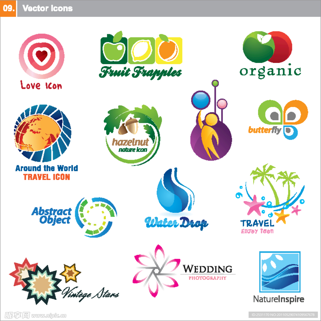 艺术图标LOGO矢量素材