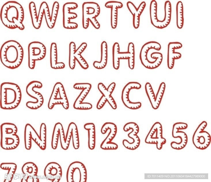 矢量素材 字母 艺术字