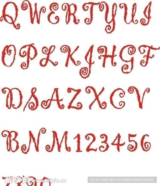 矢量素材 字母艺术字