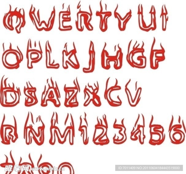 矢量素材 字母艺术字
