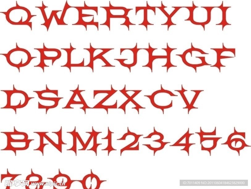 艺术字母 艺术数字