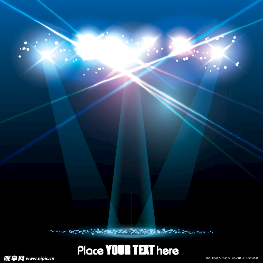 矢量舞台背景灯光