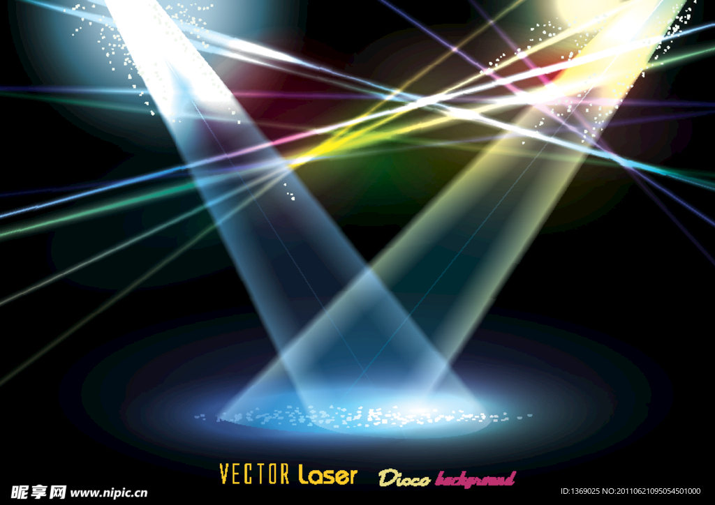 矢量舞台背景灯光