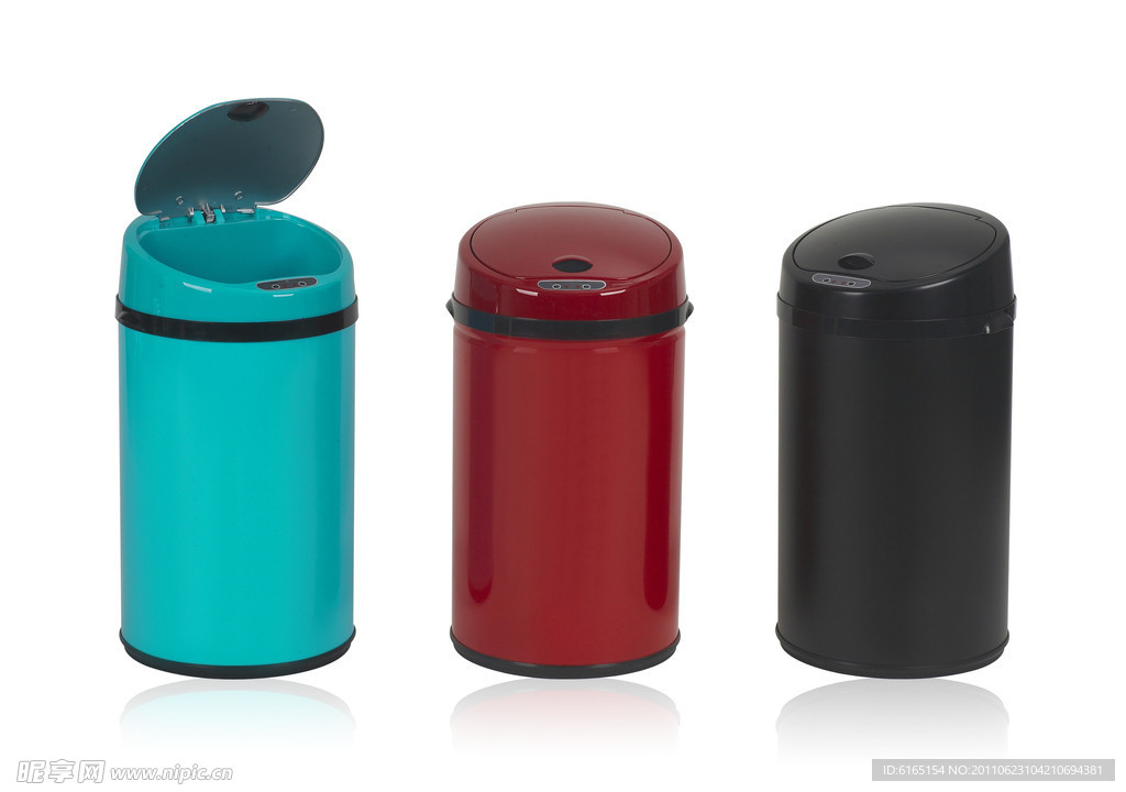 彩色垃圾桶