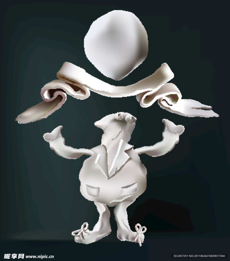 橡皮泥3d小人商务人物