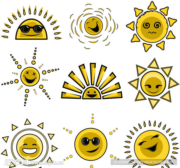 可爱太阳表情图标