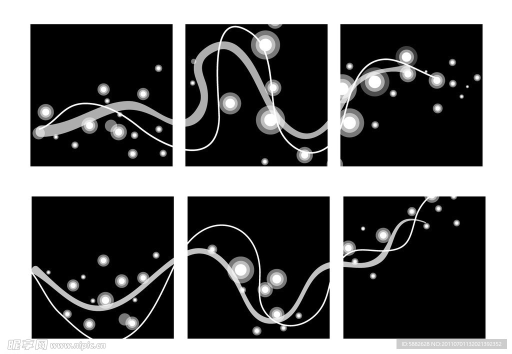 无框画黑白矢量图库