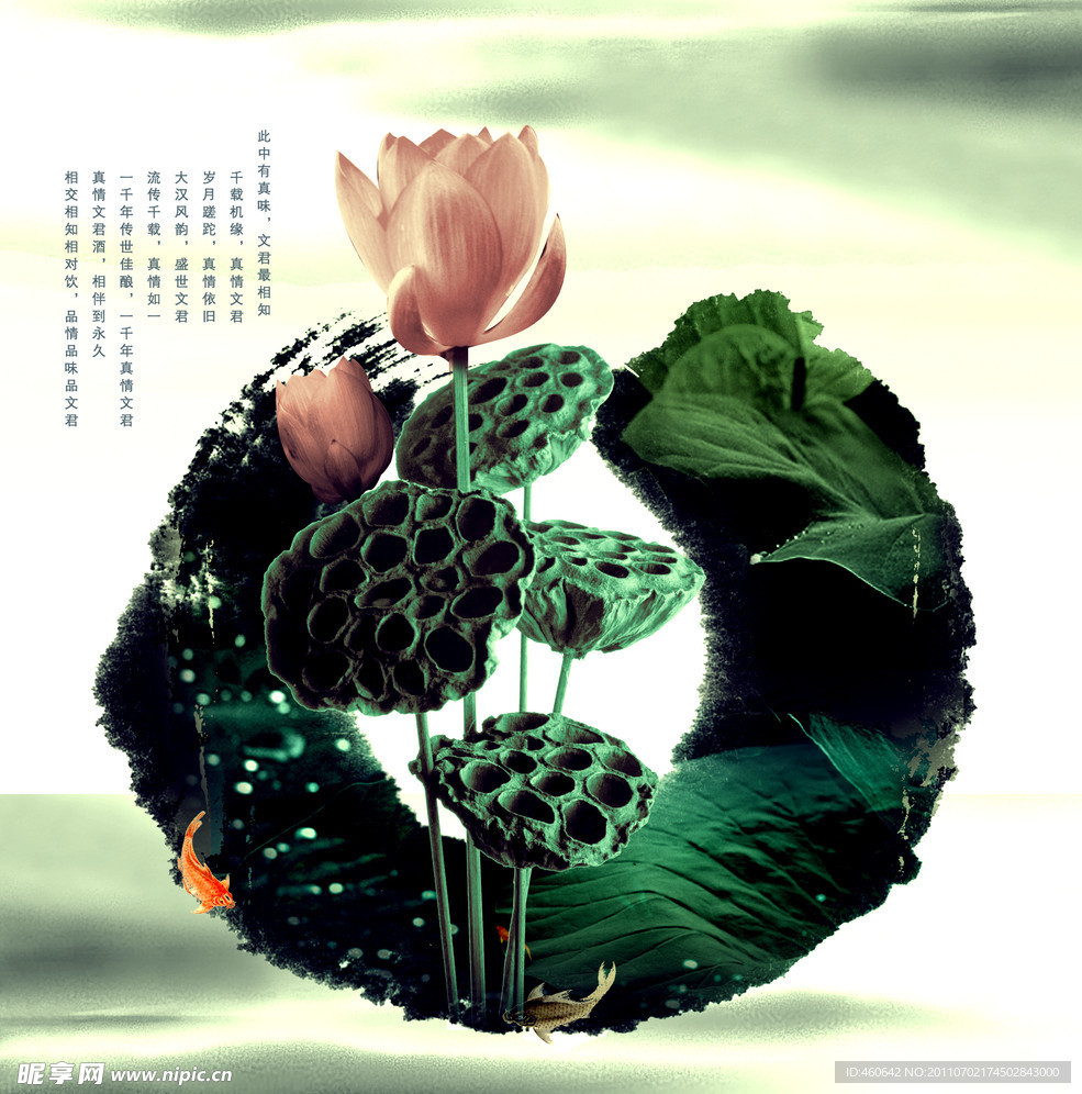 水墨荷花