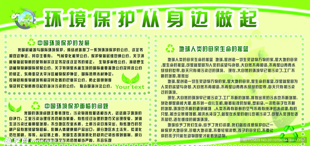 环境保护展板
