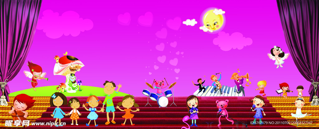 六一舞台背景
