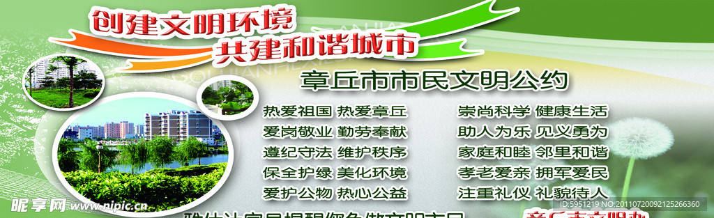 市文明办社区宣传展板