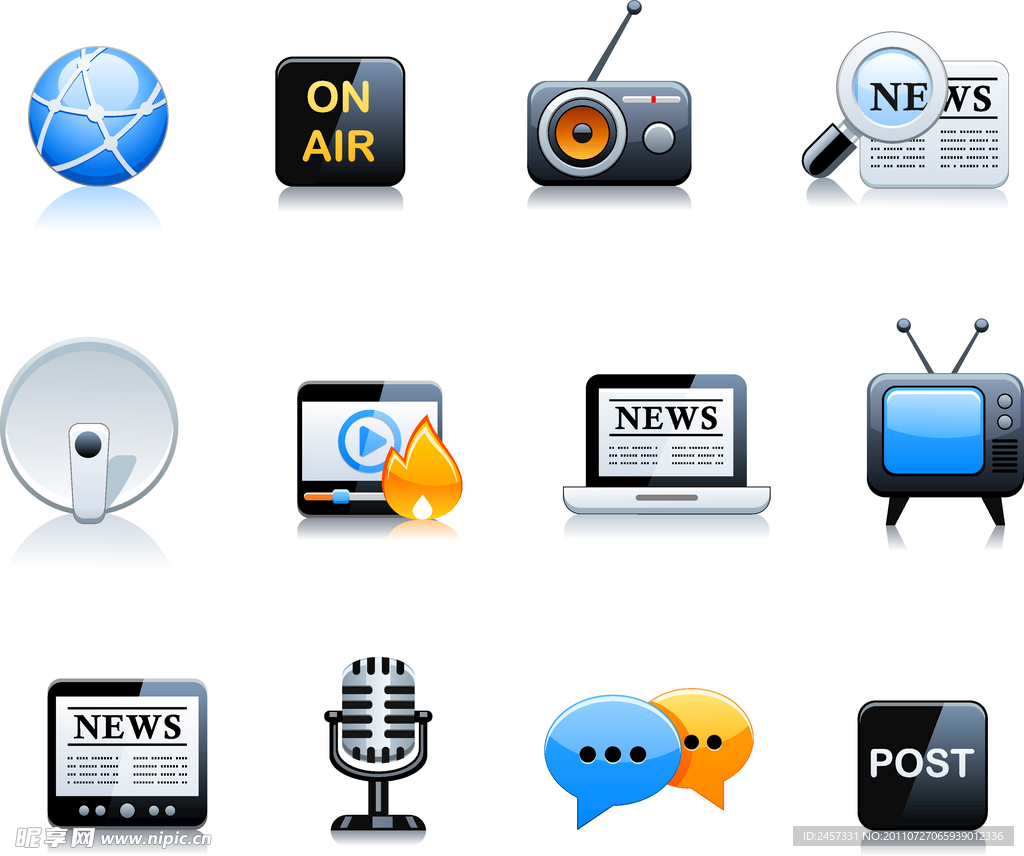 休闲娱乐音乐图标矢量