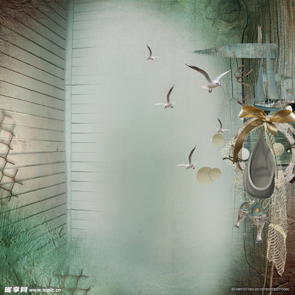 船海鸥相片背景