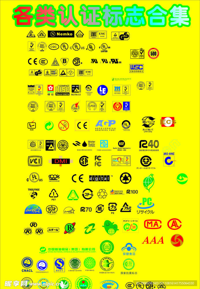 各类认证标志合集