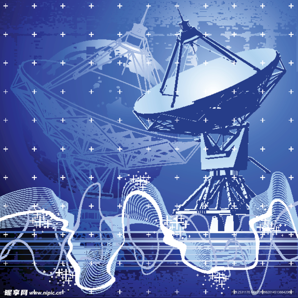 动感线条蓝色科技背景