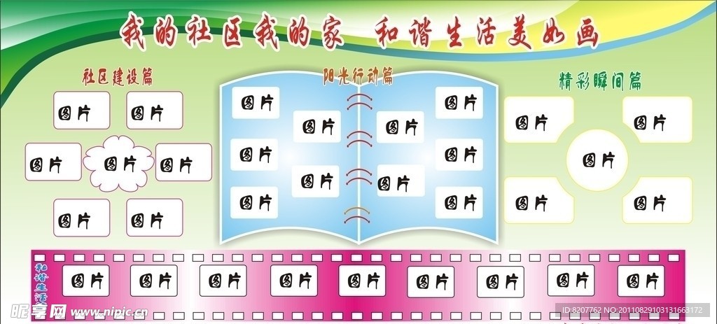 社区宣传展板模板