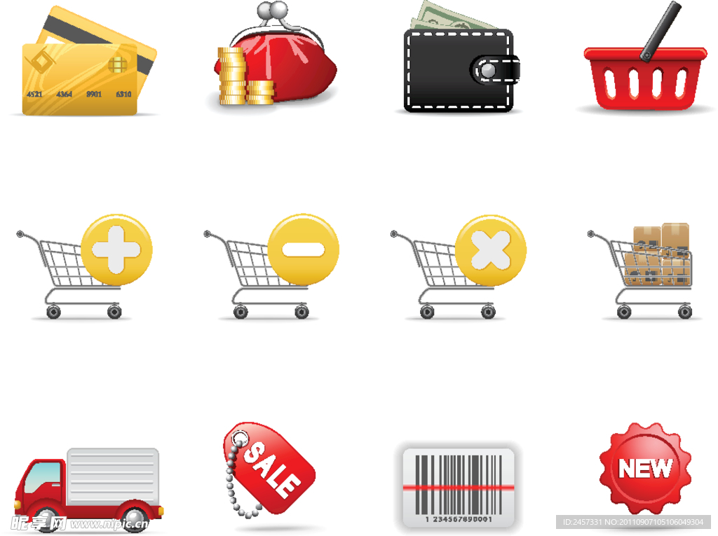 商场超市购物图标