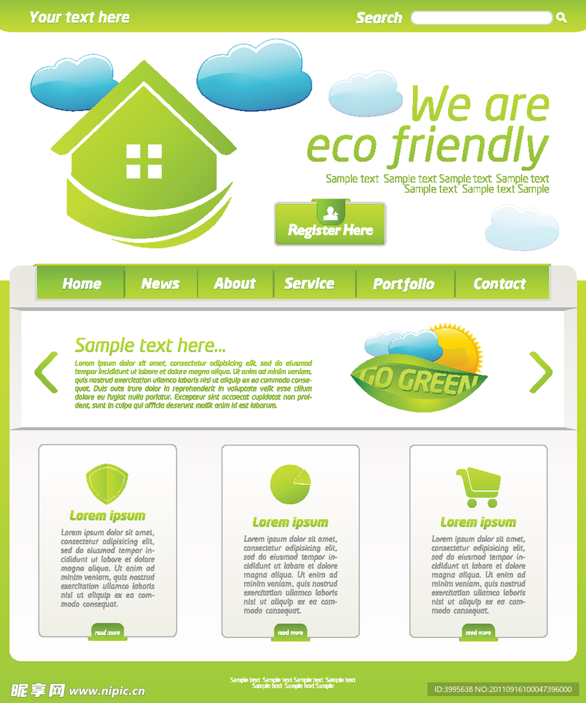 精品网站模板素材