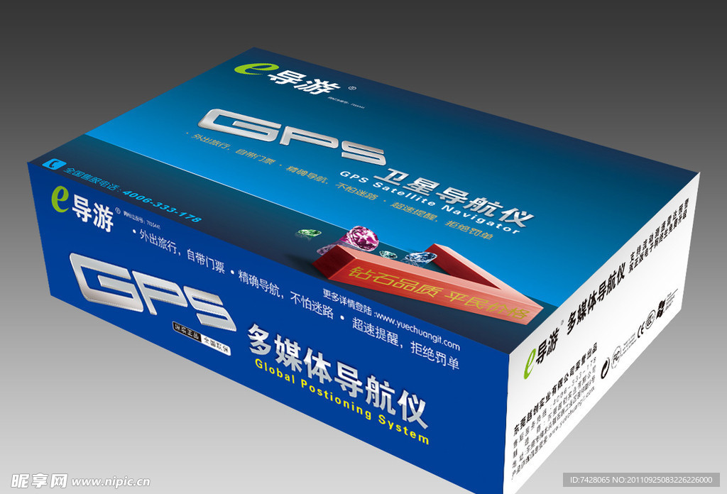 e导游GPS包装盒设计（展开图）