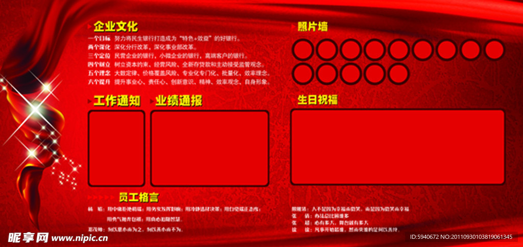 民生银行文化墙