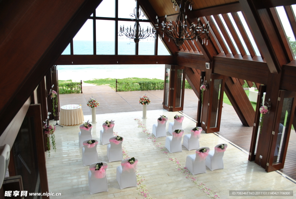 三亚万豪海边婚礼堂