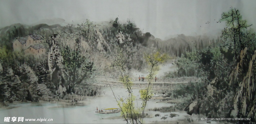 风景水墨画