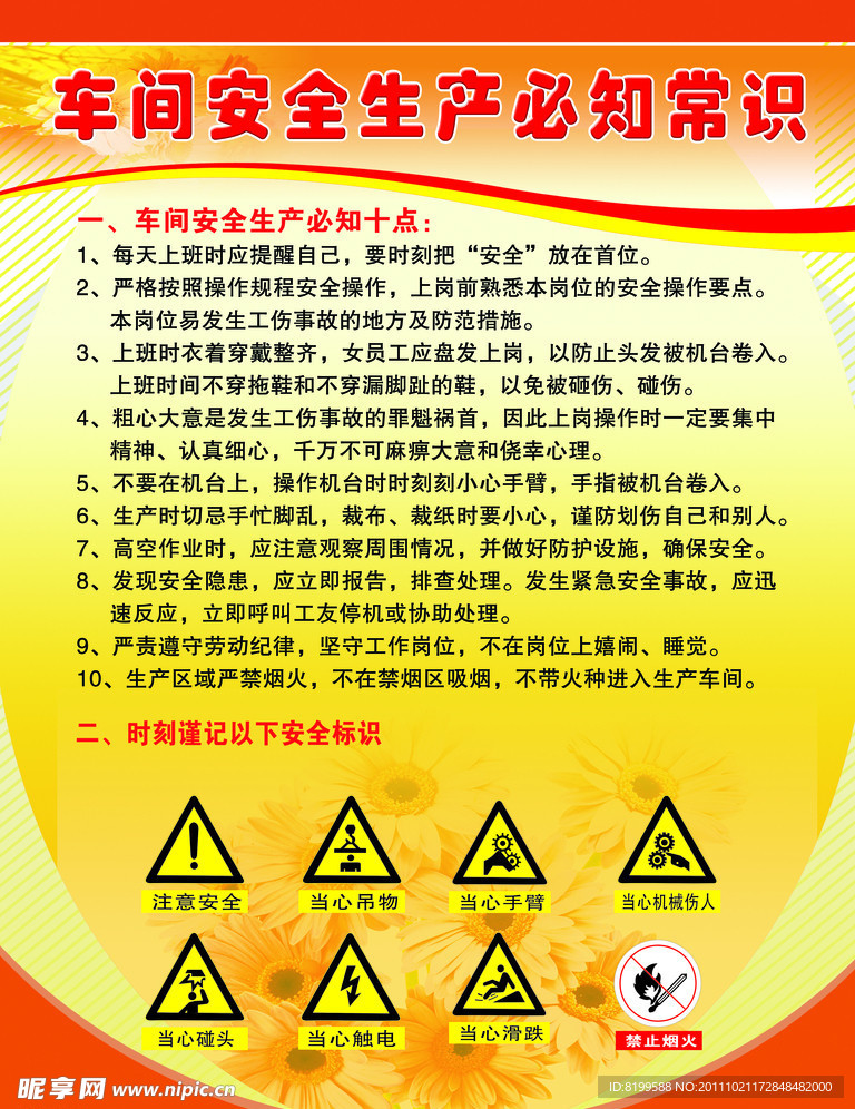企业安全生产展板