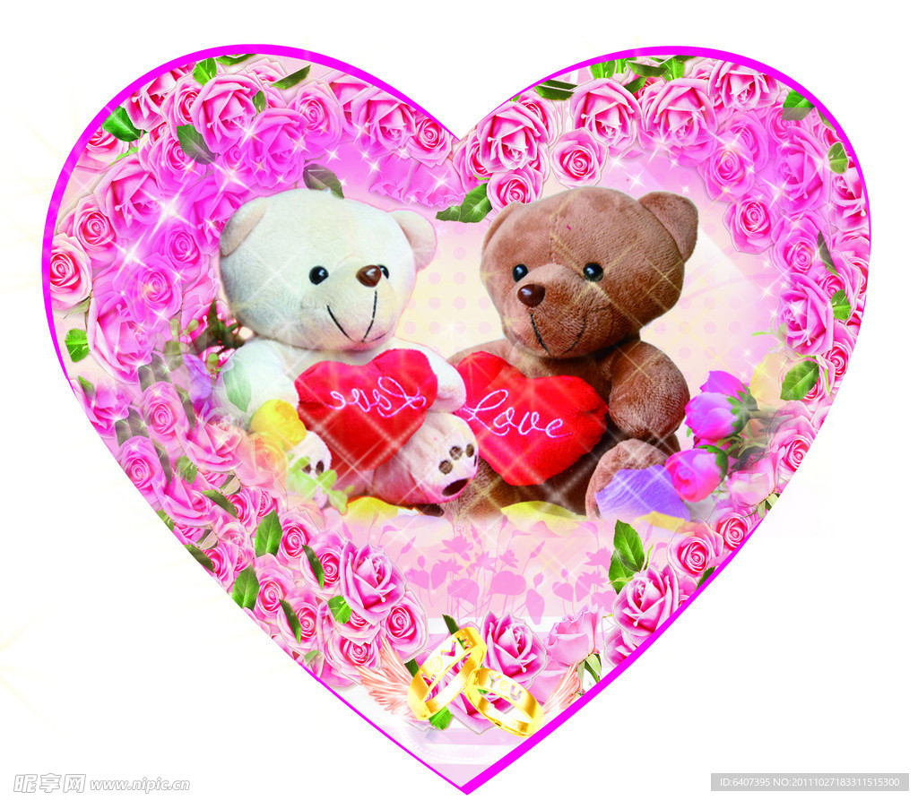 婚礼心形小礼品（可爱熊）