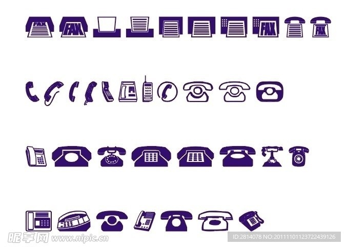 电话标志矢量图案