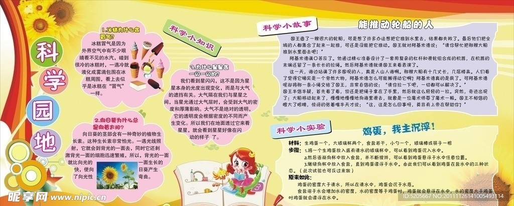 金峰小学科学展板