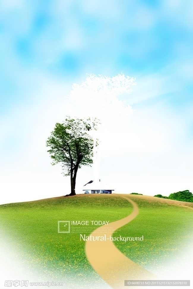 绿色草原环保素材